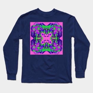 pixel warrior from space ecopop Long Sleeve T-Shirt